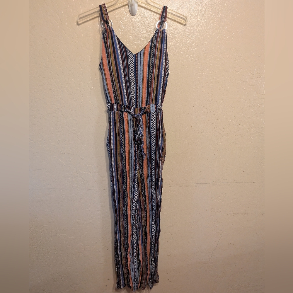 No Boundaries Multicolor Striped Jumpsuit